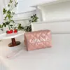 Bolso Clásico de Rombos Blanco y Negro, Bolso de Maquillaje de PU a la Moda, Venta al por Mayor Transfronteriza, Bolso Pequeño de Estilo Sofisticado