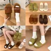 Pantuflas de algodón estilo Birkenstock retro francés de una tira para mujer 2026, aptas para usar en exteriores, colección otoño/invierno 2026 nueva, con suela gruesa, versátiles y forradas de felpa