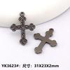 Accesorios de aleación diy pendientes colgantes de cruz pulsera collar regalo decorativo colgante hip hop negro pistola
