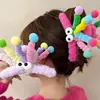 Pinza de Pelo de Peluche Colorida de Palo Retorcido Ojo Grande para Mujer, Pinza de Tiburón para Moño en la Parte Trasera de la Cabeza, Nuevo Pinza para el Cabello Divertida de 2025 Accesorio para el Cabello
