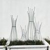 Soporte para plantas trepadoras de hierro forjado para jardín, soporte para flores de clemátide, rosa, tortuga de montaña, azul nieve, soporte para flores