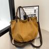 2024 Outono Feminino Bolsa Japonesa Tote Bag Feminina de Grande Capacidade Lona Vintage Commuter Bolsa de Ombro Crossbody Grande Bolsa
