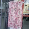 Nuevo chaleco artístico retro estilo chino de rayón bordado estilo chino, nuevo chaleco floral rosa de verano