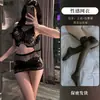 Lingerie Erótica Europeia Borboleta Vazada Vestido Sexy de Tela Conjunto de Duas Peças Amazon OZON Dropshipping Atacado