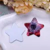 Padrão Nebulosa Espacial Estrela de Cinco Pontas Impressão Acrílica DIY Acessórios de Cabelo Presilha Lateral Ímã de Geladeira Celular de Alta Qualidade