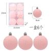 Nueva bola de Navidad al por mayor transfronteriza color macarrón bola agrietada accesorios de decoración para árbol de Navidad 6cm 8cm Paquete de 6
