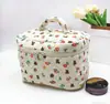 Bolsa de Maquiagem Transfronteiriça Novo Estilo Fresca e Fofa, Bolsa de Armazenamento Portátil de Algodão Fofa, Necessaire Floral de Nicho Fofa