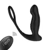 Controle Remoto Sem Fio Transfronteiriço Massageador de Próstata Pulso e Vibração Troca de Estímulo Brinquedo de Controle Inteligente para Homens