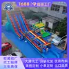 Popular tobogán de agua inflable extralargo, parque de aventuras acuáticas inflable móvil, carnaval familiar para diversión acuática de verano