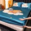 A6L Chapéu de Cama de Seda Gelada de Verão Peça Única Colchonete de Dormir de Verão Cobertura de Cama Capa Protetora de Colchão Lençol Lavável Homem