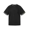 Neoism T-shirt de Manga Curta Solta com Proteção Solar de Verão para Homem Casual Versátil Falso Duas Peças T-shirt com Sensação Fresca T26103