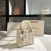 Bolsa Lady Dior con diamantes de estrella para dropshipping, nuevo modelo de verano 2026, bolso de mano bordado de alta gama al por mayor