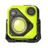 Luz multifuncional para camping al aire libre con duración de batería ultralarga, luz portátil para puesto de mercado nocturno, luz de trabajo para reparaciones con pantalla digital y accesorio magnético, súper brillante