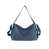 Bolso Tote de Mezclilla Lavada Retro Simple Bolso Cruzado de Hombro Lona Gran Capacidad Bolso de Viaje Mochila de Viaje