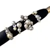 WowLight Anel de Flor de Pérola em Cluster de Luxo para Mulheres Trabalho Pesado Cravejado com Strass Anel Aberto Ajustável Anel de Pérola Atacado