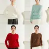 Suéter multicolor 100% lana, cuello redondo, estilo jersey, corte holgado, efecto adelgazante, adecuado para usar en capas o solo, perfecto para otoño e invierno