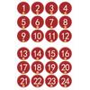 24 Folhas Adesivos Redondos de Vedação para Presente de Natal Adesivos para Calendário do Advento de Feriado de Natal Adesivos Autoadesivos para Crianças