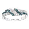 Anel Romântico Exquisito de Nicho Azul e Branco Cravejado com Diamantes Galvanizado Popular Transfronteiriço Anel de Casamento Acessórios de Alta Qualidade para Mulheres