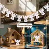 Juego de 10 Ángeles de Madera para Árbol de Navidad, Hogar Festivo, Manualidades Navideñas, Etiquetas de Regalo Festivas, Decoraciones Hechas a Mano, Adornos Colgantes