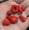 Joyería de cinabrio arena roja ruyi amor elefante bolsa de dinero valiente colgante accesorios pequeños DIY cuentas de cinabrio venta al por mayor