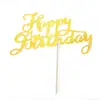 Tarjeta de Decoración de Pastel Bandera Castillo Feliz Cumpleaños Contando Dinero para Calambre Diosa Masculina happy10
