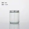 El fabricante suministra vaso para vela de 250 ml con tapa de aluminio, portavelas, recipiente para vela de aromaterapia, botella de vidrio transparente simple de 100 ml