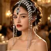 Adorno de Cabeça Estilo Antigo Regiões Ocidentais de Dunhuang Acessórios de Cabelo de Princesa Headwear para Foto de Viagem Pingente de Testa Ornamento de Testa Franja Acessórios de Estilo Étnico Adorno de Cabeça