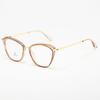 Chiai 2024 Nuevos Lentes Planos Antiluz Azul Modernos para Mujer Moda Europea y Americana Montura de Lentes TR90 Patillas de Espejo con Resorte
