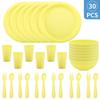 Amazon Transfronterizo Platos, Vajilla y Vasos Coloridos de PP para Niños, Platos para Comedor en Casa, Tazones para Sopa y Vasos, Juego de Cubiertos de 18 Piezas
