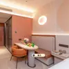 Lançamento de Novo ProdutoConjunto de Mobília para Quarto Padrão de Hotel Laranja 3.0 com Material de Painel Artificial de Grau E1 como Opção Padrão