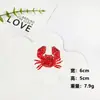 Al por mayor transfronterizo vida marina langostinos tela con cuentas hecha a mano pegatinas decorativas DIY para bolsas, zapatos y sombreros parches