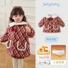 Ropa de abrigo para niñas, Ropa de invierno de lana para niños de otoño e invierno, Ropa de abrigo de lana de terciopelo rojo, Ropa elegante para bebés pequeños, Niñas