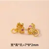 Broche de Cierre para Colgante Dorado de Larga Duración, Hebilla de Seguridad, Cierre para Collar Hecho a Mano DIY, Forma de Corazón, Festival Chino, En Stock