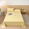 Sábanas Gruesas Cepilladas de Algodón Puro 100% Algodón Puro Color Doble Dormitorio Estudiante Funda de Almohada Juego de Tres Piezas Fábrica de Origen