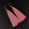 Brincos de Franja Estilo Japonês e Coreano Brincos Longos Elegantes Estilo Étnico Acessórios Vermelhos Vintage para Cheongsam Acessórios de Orelha Mulheres Estudantes