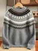 Suéter Jacquard Fair Isle 100% Lana Pura para Niños y Niñas Base de Punto para Bebé Suéter Nuevo Estilo