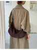 Bolso de ante para axila de mujer, nuevo bolso de hombro vintage para el trabajo de otoño 2026, bolso tote plisado de alta gama