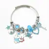 Panjia Nuevo Lindo Pulsera Stetzai para Mujer Dibujos Animados Colgante de Diamante Pulsera de Cadena Hueso de Serpiente Abierta Moda Venta al por Mayor