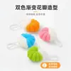 Esponja de baño de calabaza bicolor, tamaño grande, ultrasuave, crea una espuma rica para una exfoliación y un baño a fondo, viene con un cordón para colgar