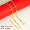 Collar de Oro Arena Vietnamita para Mujer Verano Colgante Duradero Cadena Clavícula Latón de Alta Gama Joyería Artificial Genuino