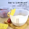 Taza medidora con escala para líquido de huevo, taza de plástico para batir huevos, taza de horneado de huevos con filtro, taza de lavado de arroz de cocina, taza medidora