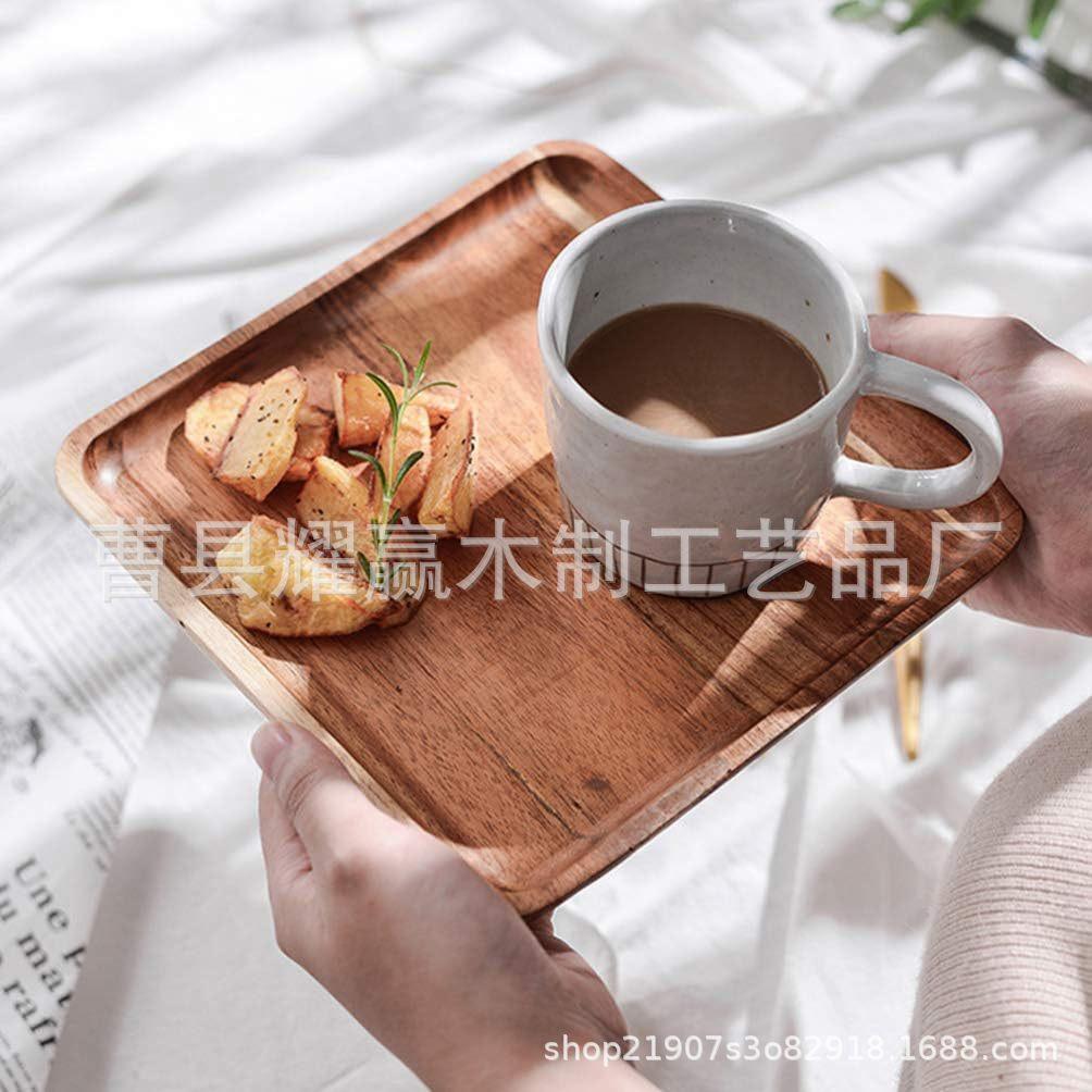 相思木托盘咖啡早餐面包托盘厨房实木用餐果盘点心瓜子盘BSCI