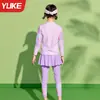 Traje de baño para niñas Nuevo estilo Dividido de manga larga Pantalones largos Cómodo Transpirable Secado rápido Estudiante Traje de baño para natación y aguas termales