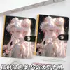 Álbum de Cartões A5 Menina Bonita Cor Prata Edição Laser Álbum Colecionável Caderno de Folhas Soltas Anime Álbum de Coleção de Couro Removível Álbum de Armazenamento