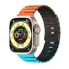 Patrón de teclas de piano, correa de reloj magnética de silicona bicolor, compatible con Apple Watch Series 9, 10, 11 y iWatch Ultra