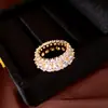 Anillo redondo de doble capa con circonita chapado en oro real de 14k, sensación de lujo ligero de alta gama, diseño vintage, accesorio de mano versátil