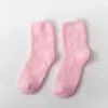 Calcetines de Coral Grueso Planos de Media Caña para Mujer, 23 Colores, Color Caramelo, Calcetines Dulces para Dormir, Calcetines de Piso Cálidos de Coral Grueso en Media Cara