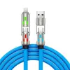 Cabo de Dados Tipo-C de Silicone 240W Emissor de Luz Quatro-em-Um Cabo de Carregamento Rápido PD Cabo de Carregamento Rápido USB de Liga de Alumínio Cabo de Carregamento Rápido Apple