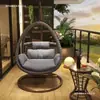 Cadeira de Balanço Suspensa Interna Cadeira Suspensa de Varanda Rede de Lazer Balanço Duplo Externo Cadeira Suspensa de Pátio Cadeira de Rattan