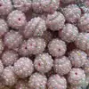 Pérola de Nepal Diamante Bola Strass Corrente Furo Reto Contas DIY Usável Caneta Corrente de Celular Chaveiro Acessórios de Colar